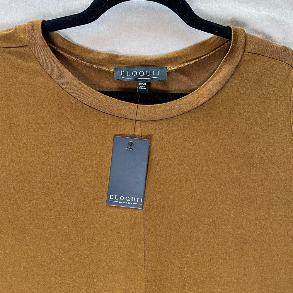 Eloquii Asymmetric Cut Long Sleeve Women’s Wrap Shirt NWT Size 18/20 - Picture 4 of 4
